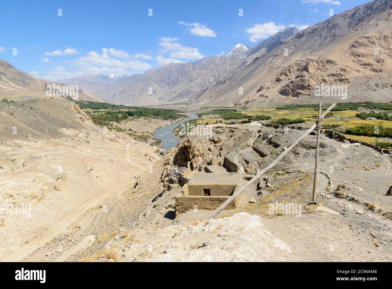 Fortezza di Khakaha nel Corridoio di Wakhan, Tagikistan, Foto Stock