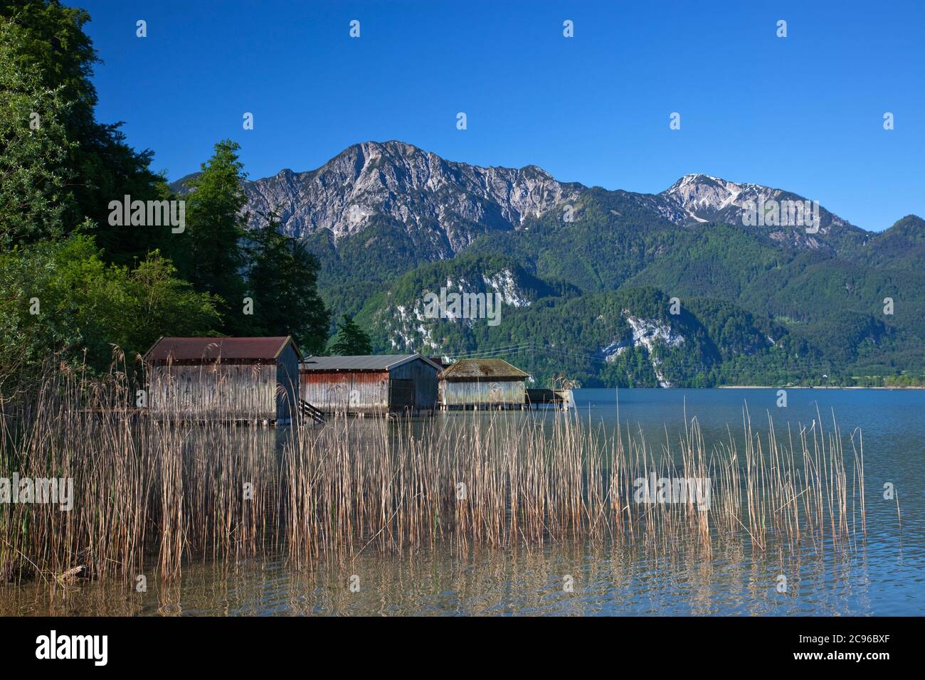 Geografia / viaggio, Germania, Baviera, Kochel am See, capanno sul lago Kochel (Kochelsee), diritti aggiuntivi-clearance-Info-non-disponibile Foto Stock