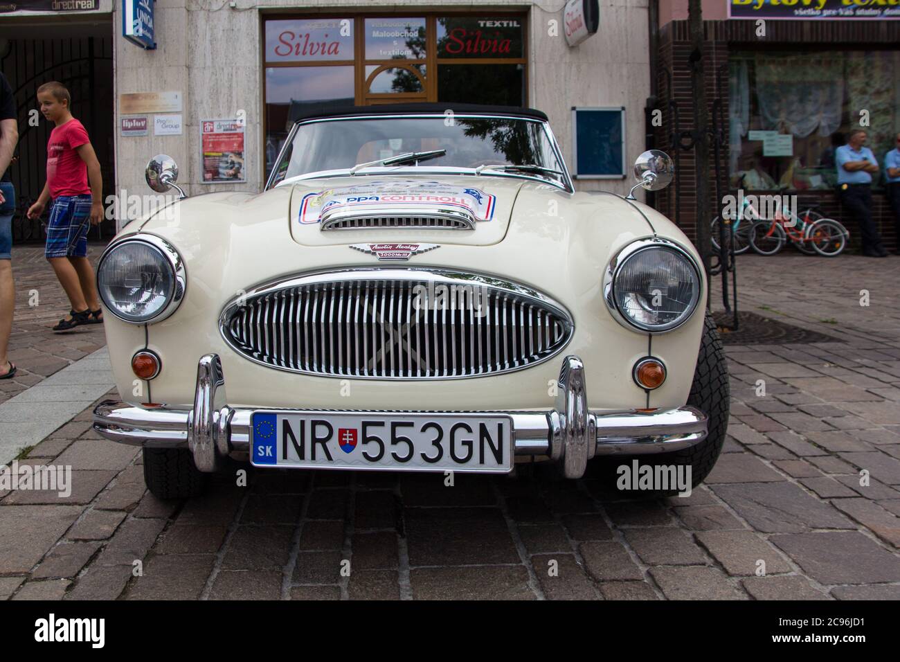 Agosto 2019: Maschera frontale di Austin Healey MK III, BJ8, 1967 Foto Stock