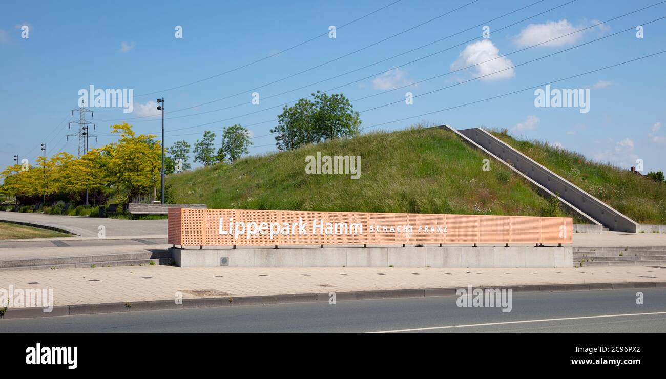 Camera di mucchio Franz, Lipepark, Hamm, Ruhr distretto, Nord Reno-Westfalia, Germania Foto Stock