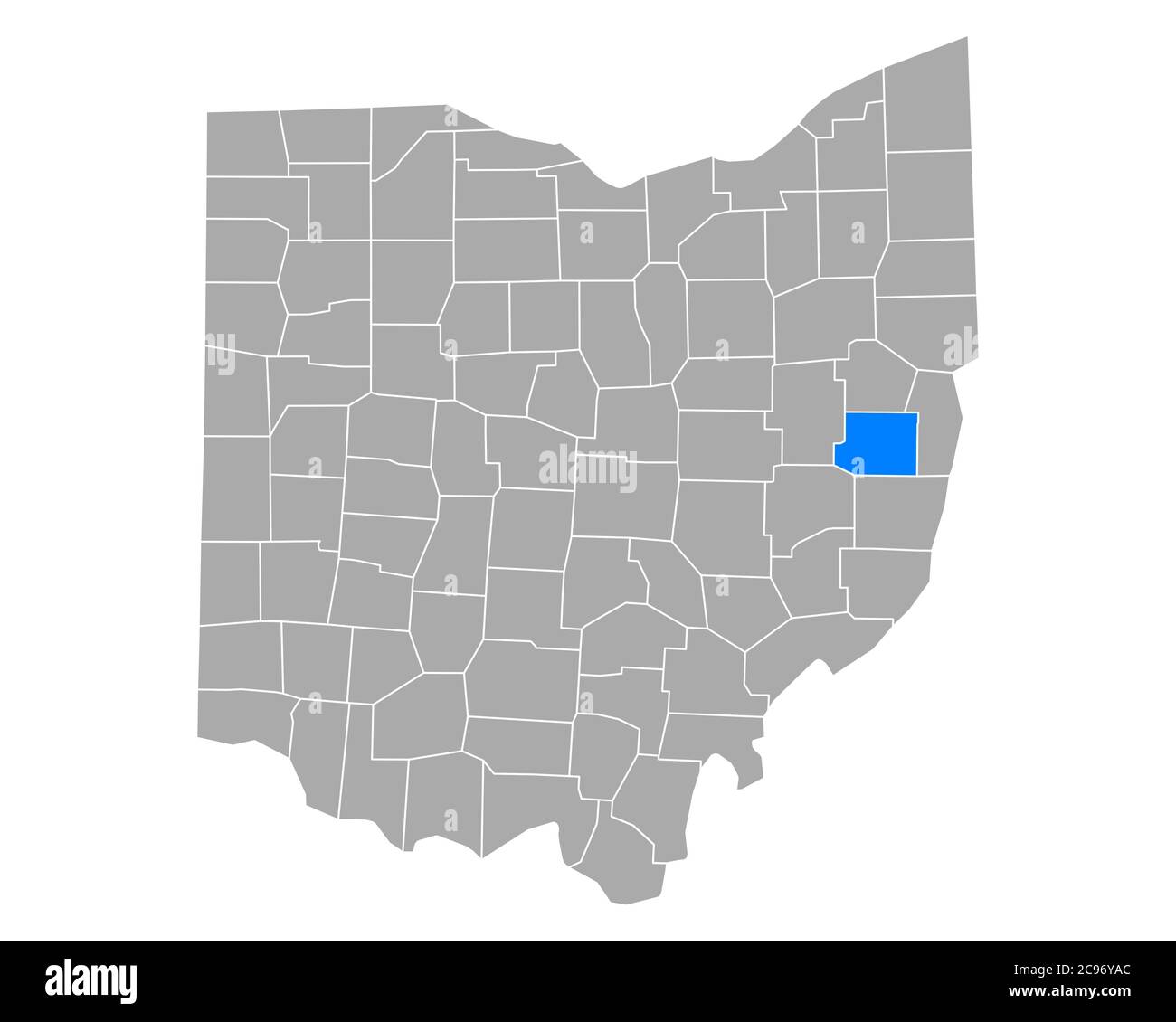 Harrison sulla mappa di Ohio Foto Stock