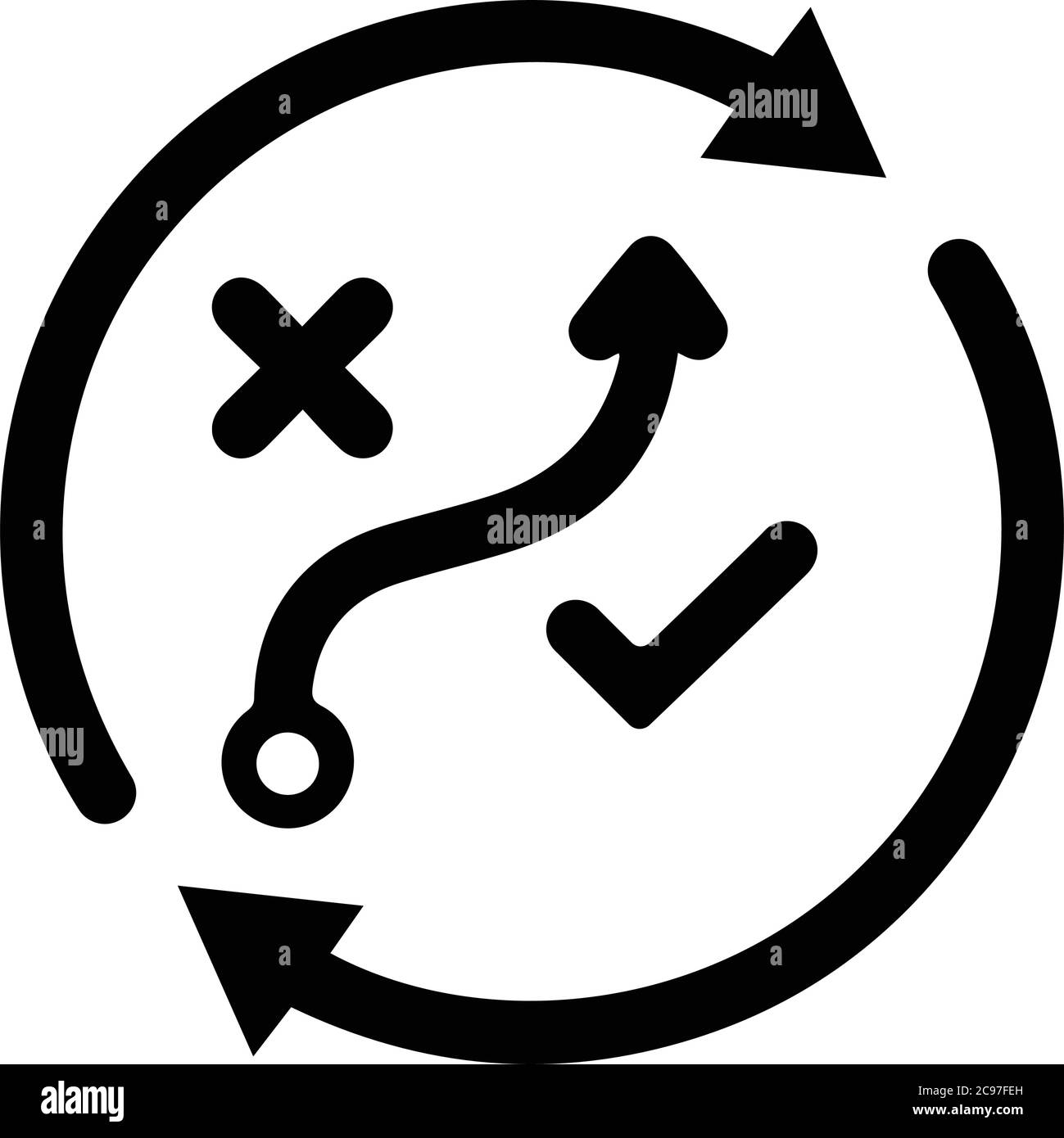 Icona strategia aziendale, grafica vettoriale per vari usi. Grazie. Illustrazione Vettoriale