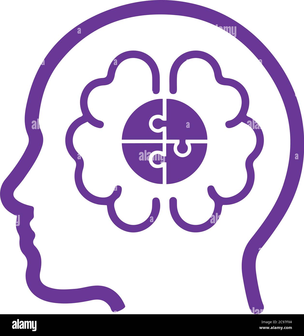 Brainstorming, icona di idea creativa. Ideale per supporti di stampa, Web, immagini di magazzino, uso commerciale o qualsiasi tipo di progetto di progettazione. Illustrazione Vettoriale