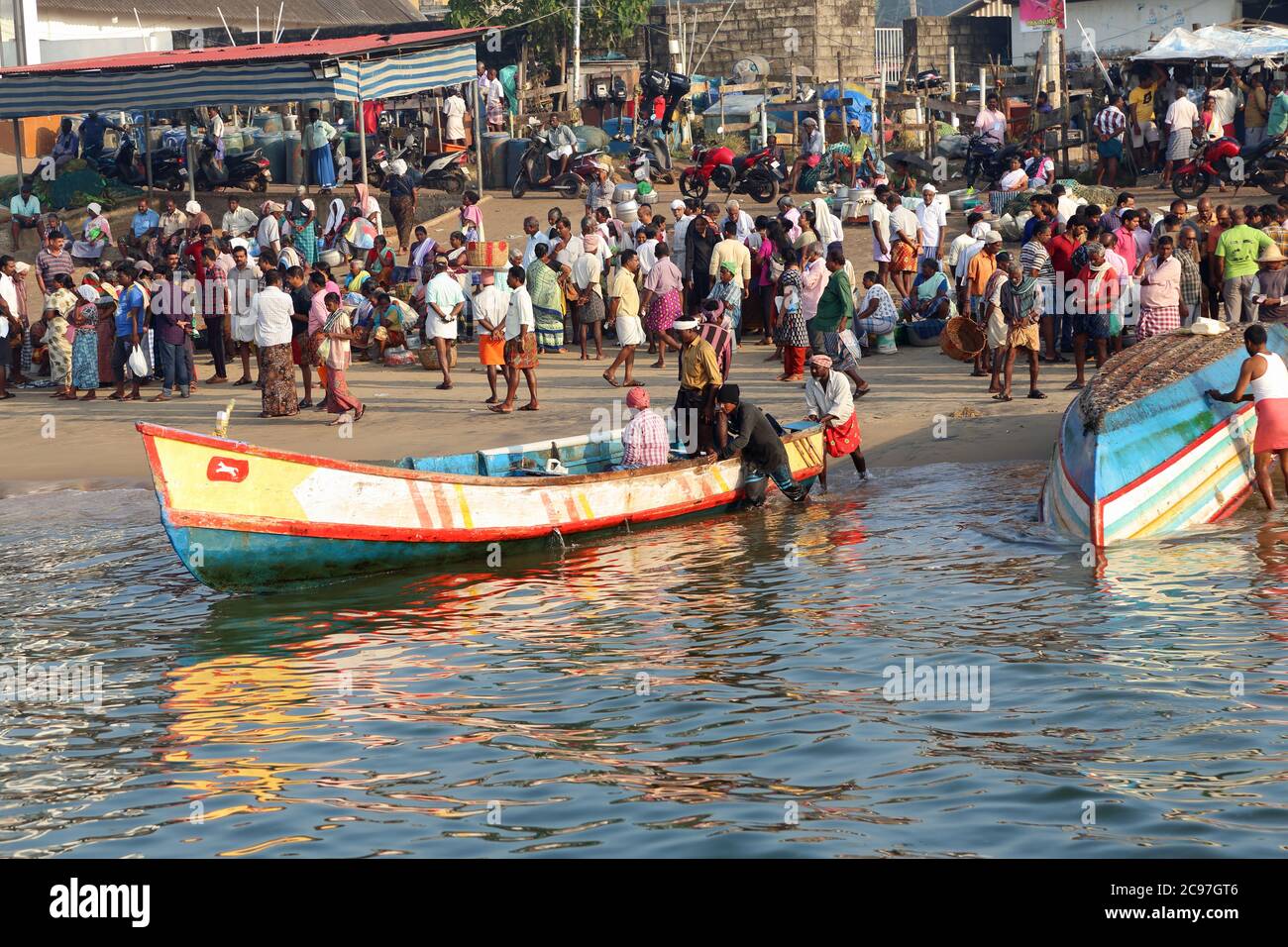 vizhinjam, pesca, porto, thiruvananthapuram, kerala, India Foto Stock