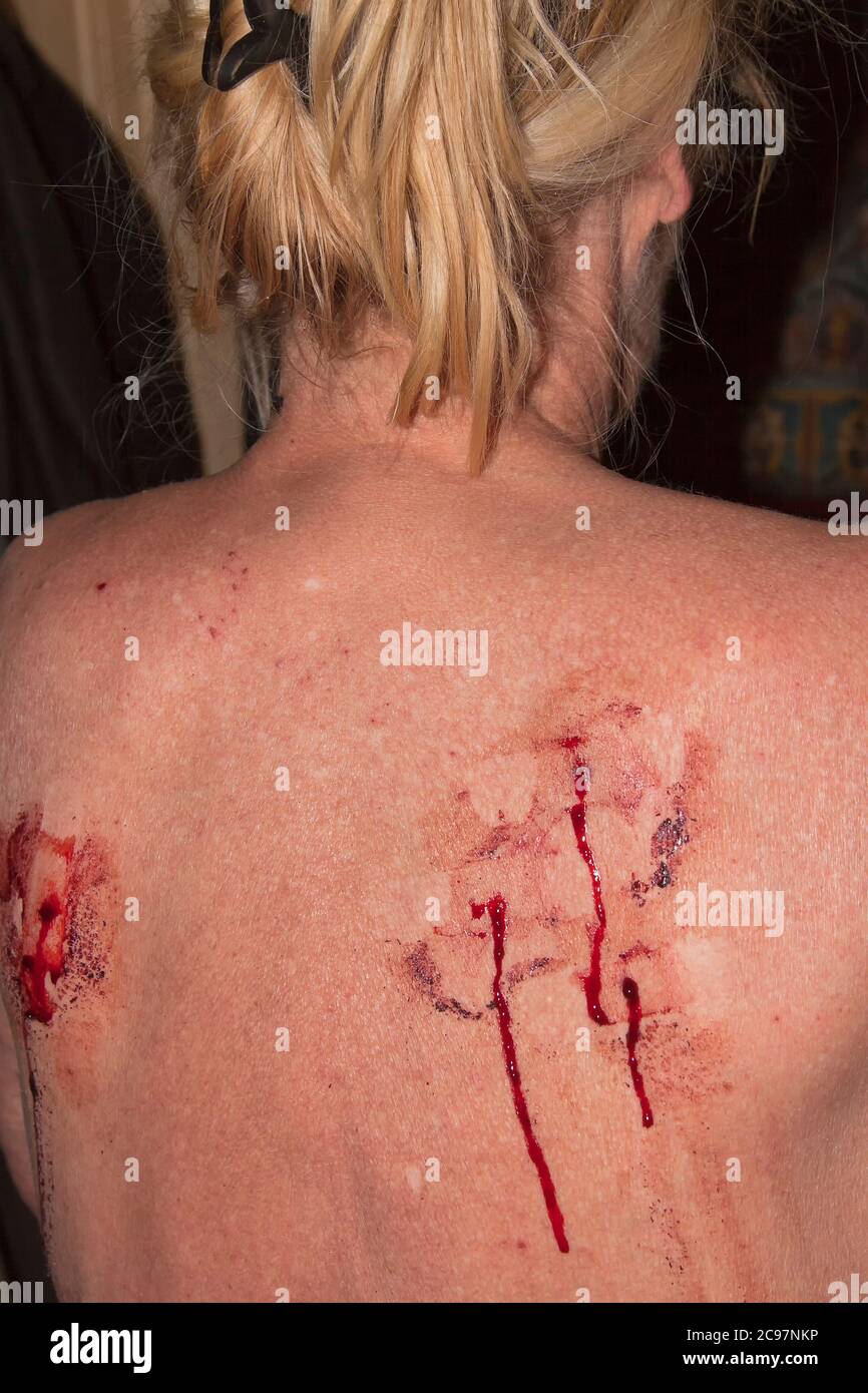 Foto simbolica della violenza domestica Foto Stock