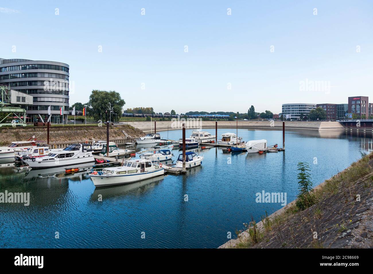 Marina, Eurogate, geplant, nicht gebaut, Duisburg, Innenhafen Foto Stock