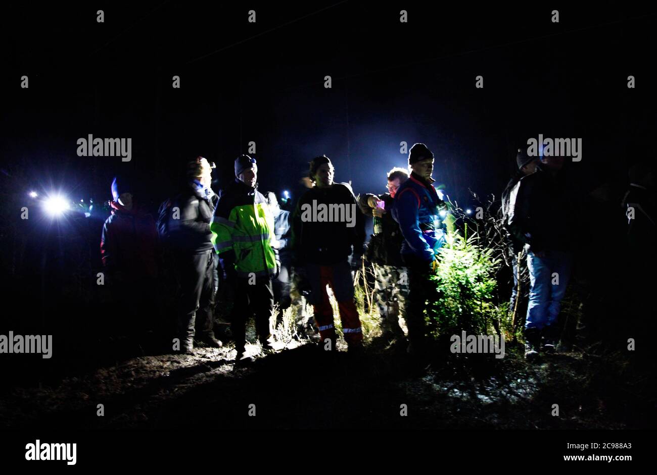 Åsbro, Svezia 2011 una delle competizioni enduro più impegnative del mondo, Novemberkåsan a Åsbro, appena a sud di Örebro. Novemberkåsan è uno degli eventi motociclistici più antichi e più grandi della Svezia. Si tiene dal 1915. Foto Gippe Gustafsson Foto Stock