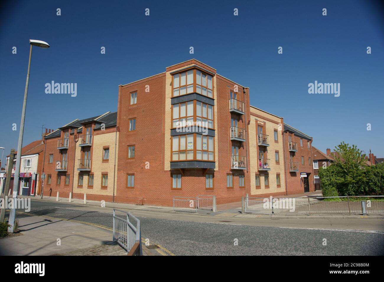 Appartamenti e appartamenti, vita in città, via Caroline, scafo Foto Stock