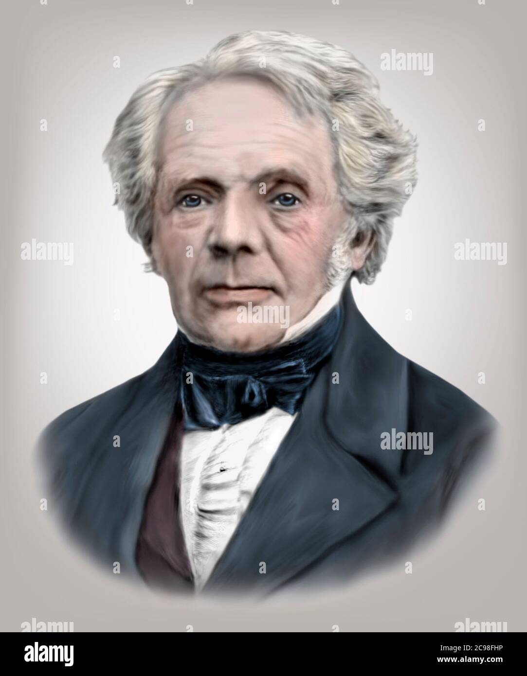 August Ferdinand Moebius 1790-1868 astronomo matematico tedesco Foto Stock