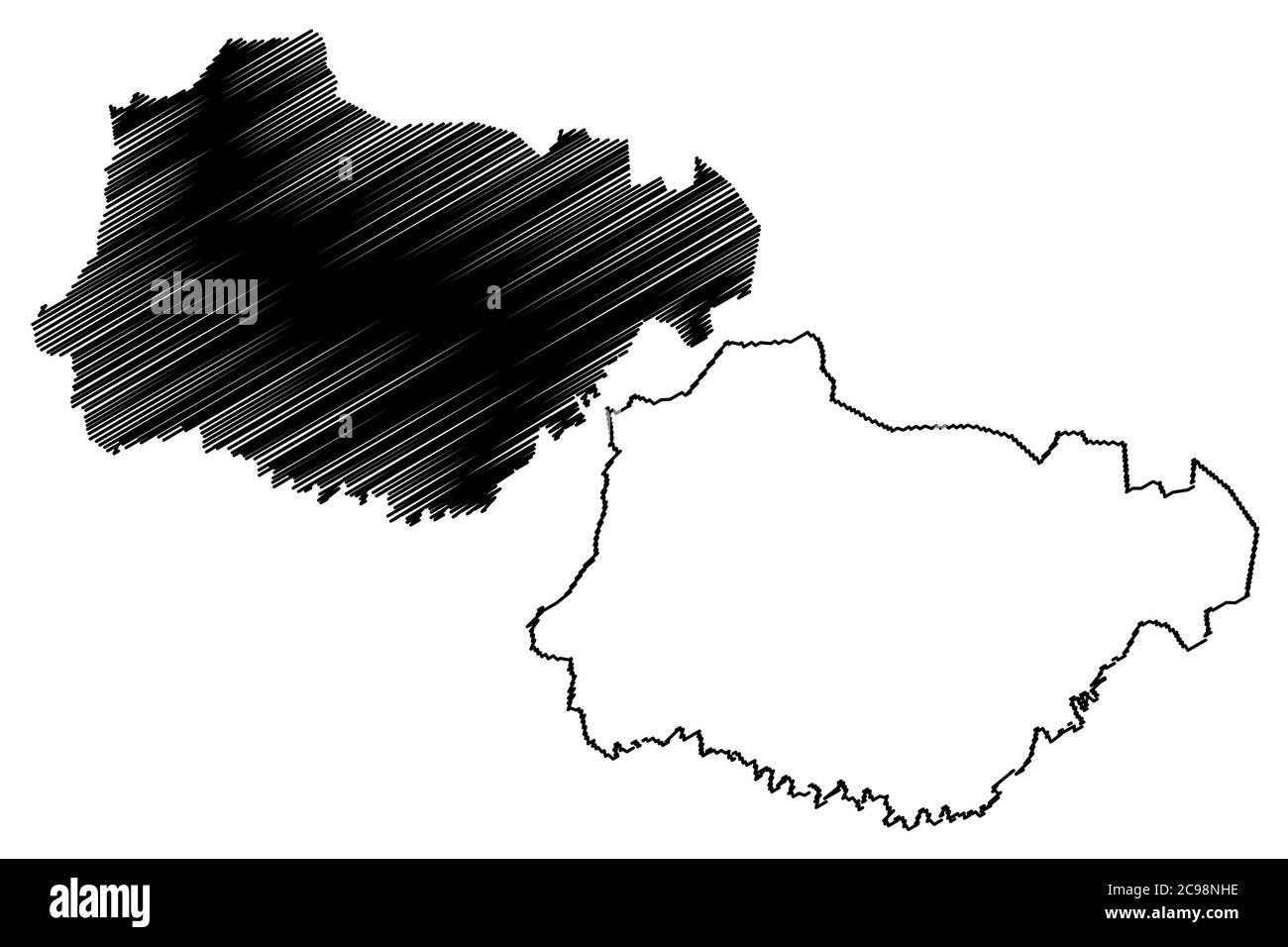 San Jose del Monte City (Repubblica delle Filippine, Regione di Luzon Centrale) mappa illustrazione vettoriale, abbozzamento Città di San Jose del Monte mappa Illustrazione Vettoriale
