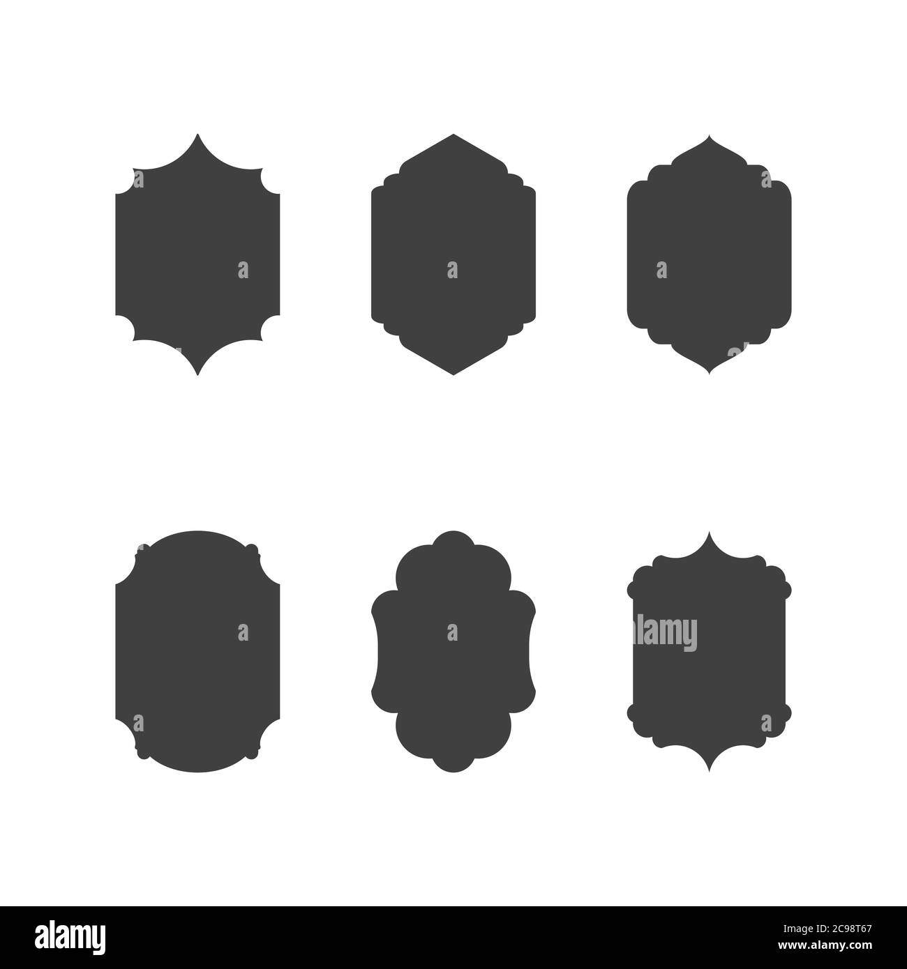 La moschea di vettore finestra icona del modello di progettazione Illustrazione Vettoriale