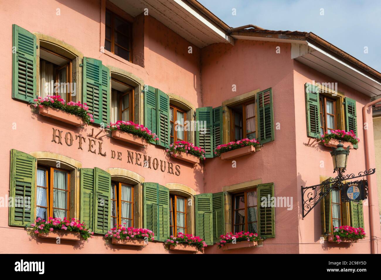 Svizzera, Neuchatel Canton, le Landeron, Hotel Restaurant de Nemours Foto Stock