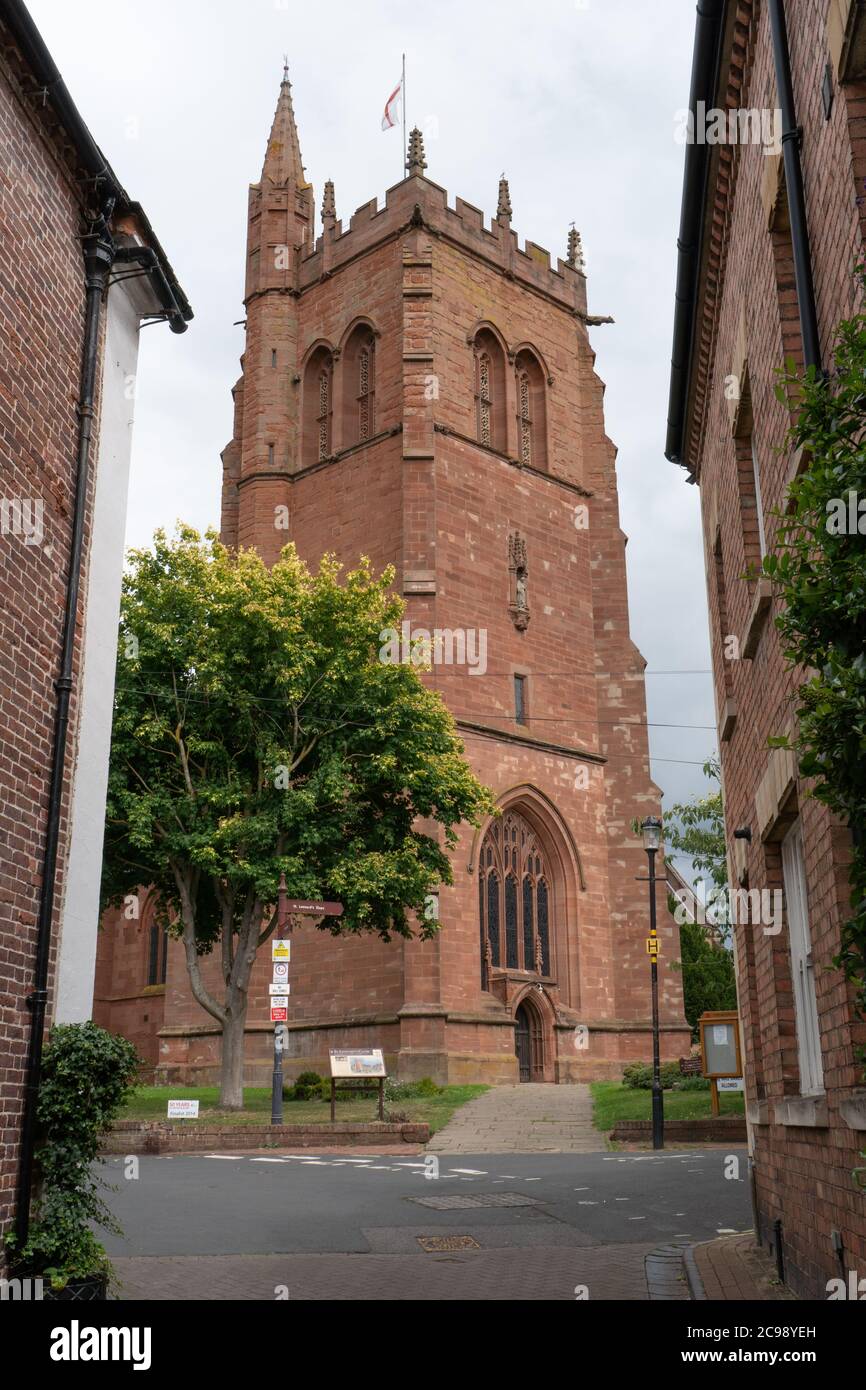 Chiesa di St Leonards da Church Street. Bridgenorth. Worcestershire. REGNO UNITO Foto Stock