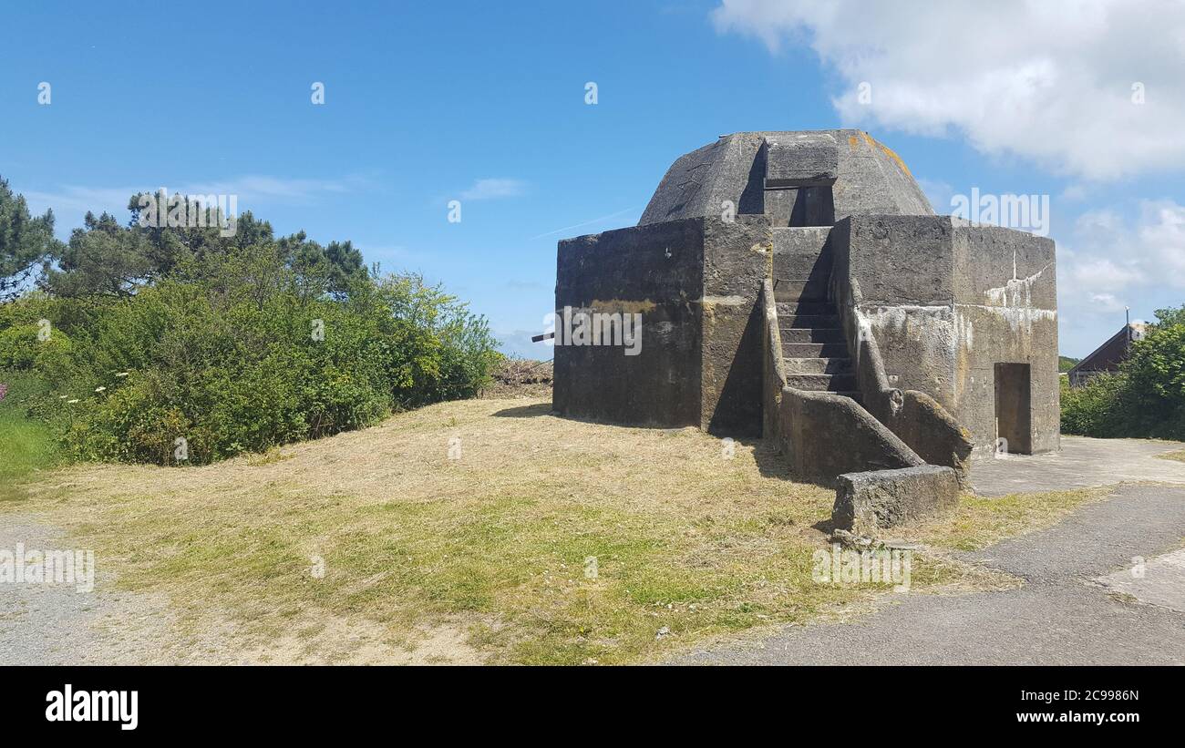 Fortificazioni tedesche della seconda guerra mondiale, Guernsey Channel Islands Foto Stock