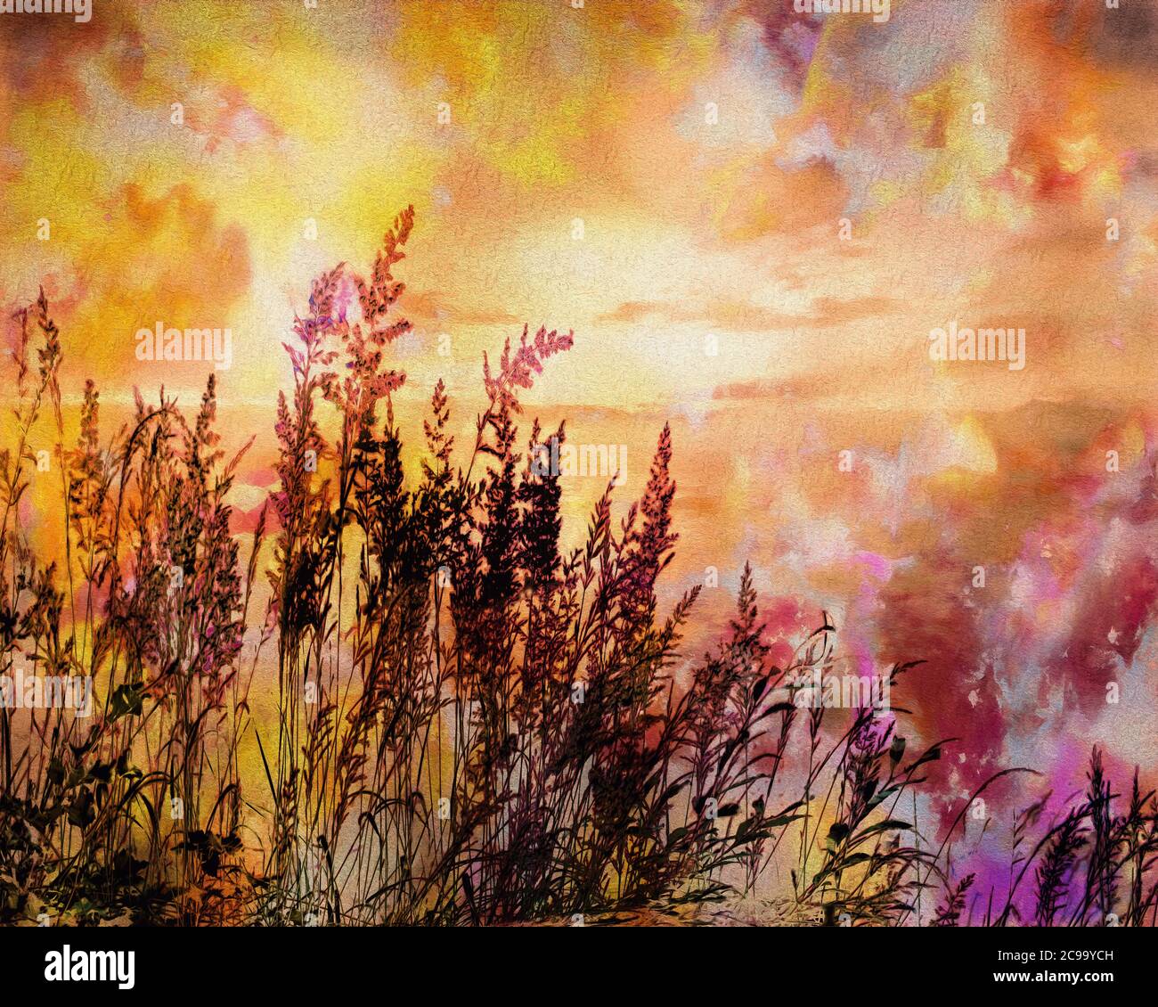 ARTE CONTEMPORANEA: Alba costiera Foto Stock