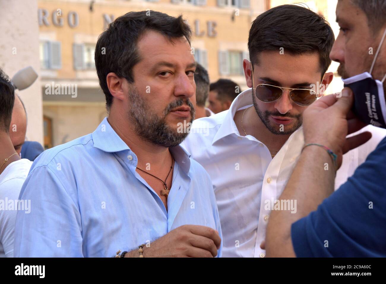 Roma, Italia. 29 luglio 2020. Mostra di consulenti del lavoro in Piazza Montecitorio Credit: SPP Sport Press Photo. /Alamy Live News Foto Stock