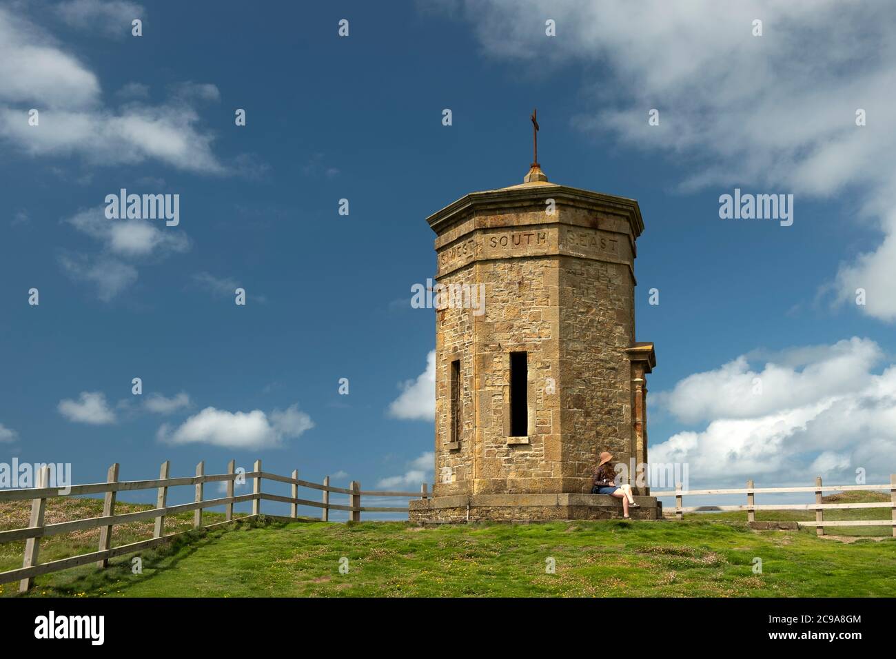 The Compass Point, conosciuto come The Pepper Pot, Bude, Cornovaglia, Regno Unito. Foto Stock