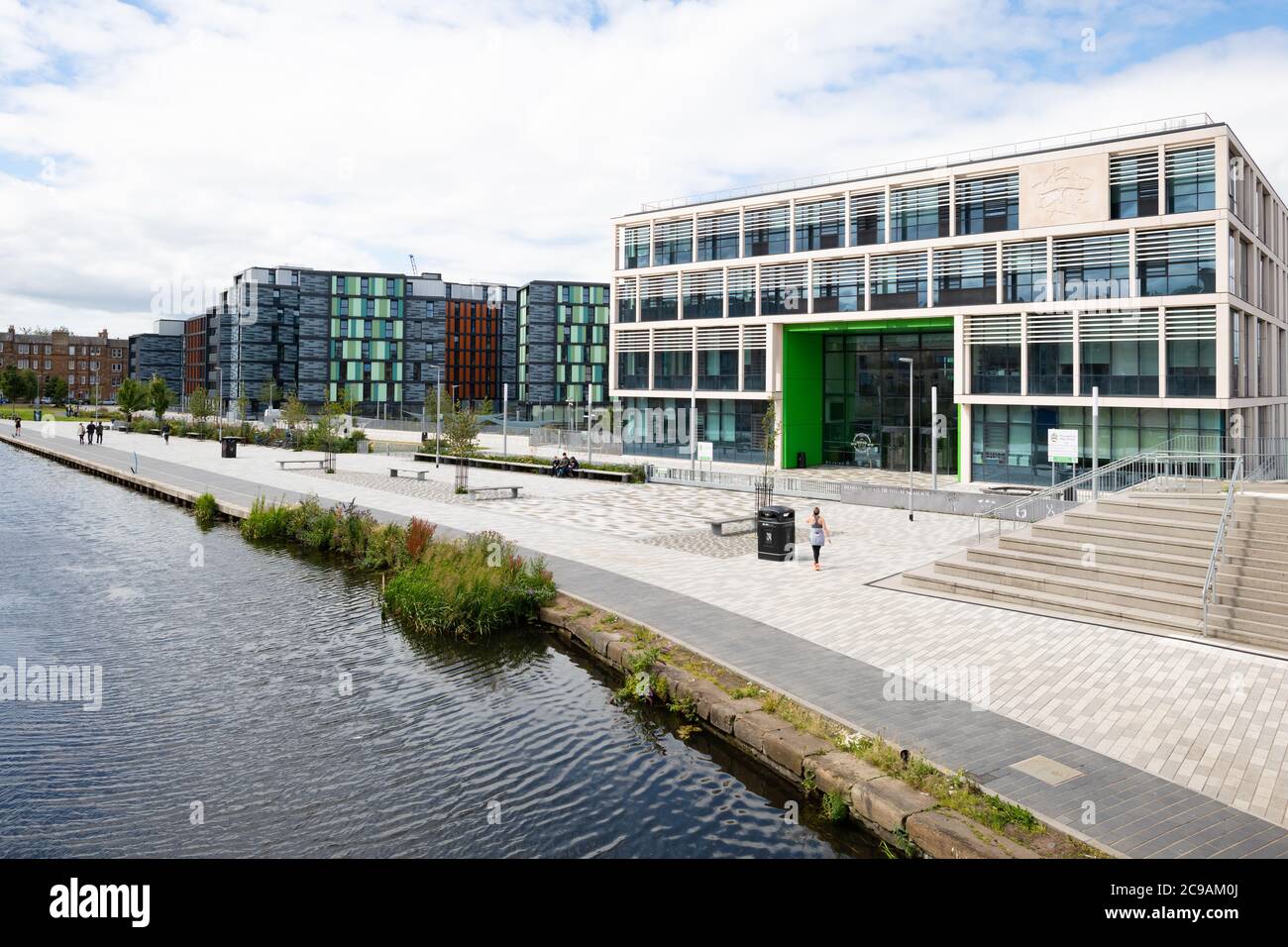 Boroughmuir High School, una scuola secondaria di stato vicino a Union Canal, Fountainbridge, Edimburgo, Scozia, Regno Unito Foto Stock