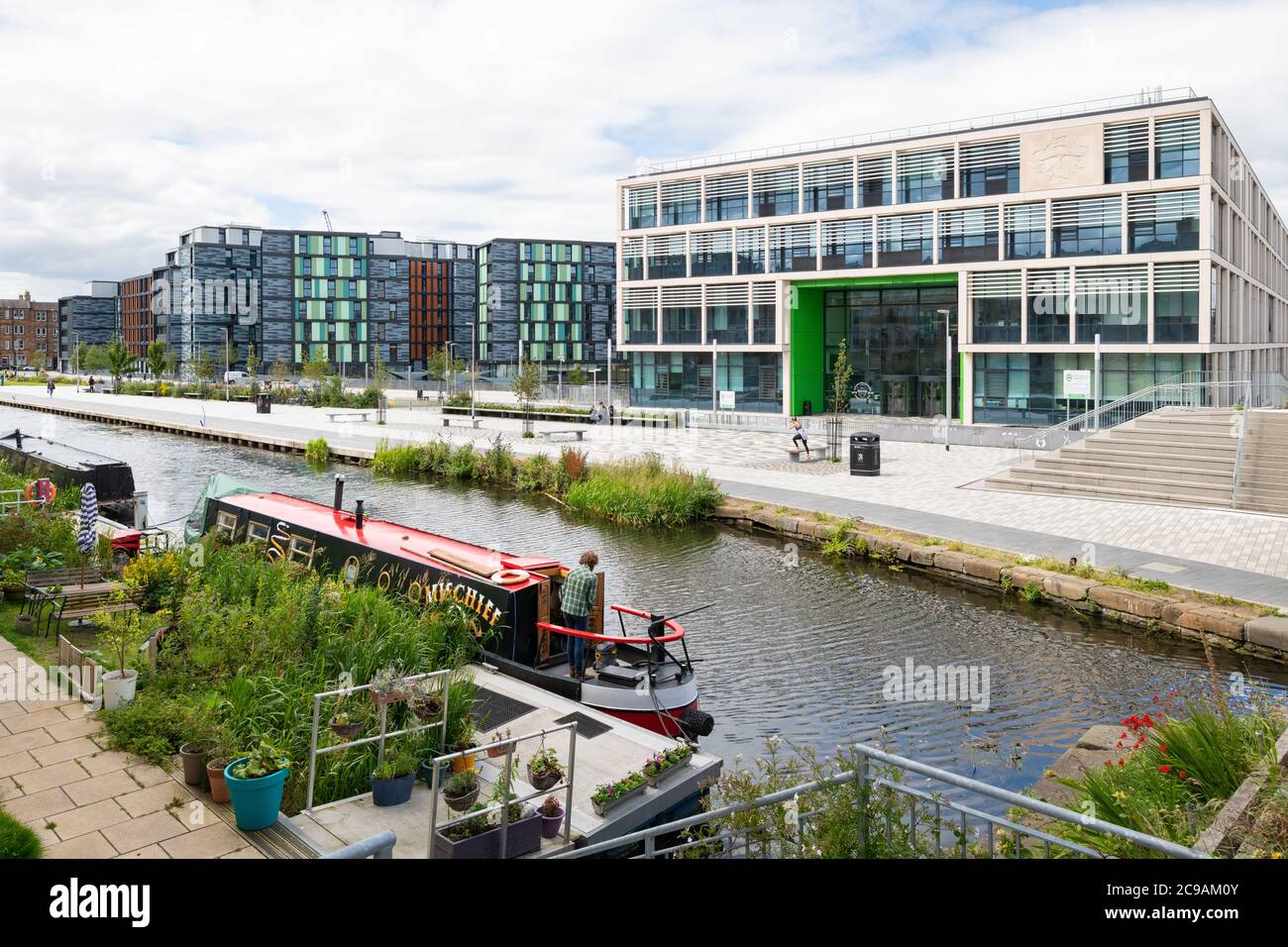 Boroughmuir High School, una scuola secondaria di stato vicino a Union Canal, Fountainbridge, Edimburgo, Scozia, Regno Unito Foto Stock