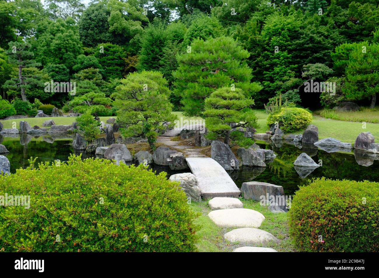Kyoto Japan - Castello Nijo e zona Giardino del Palazzo Ninomaru Foto Stock