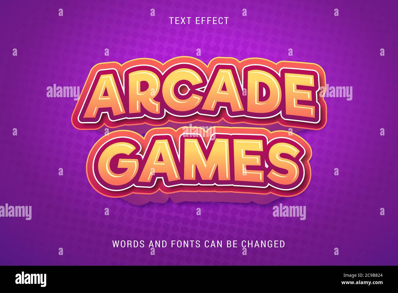 Kid text effect100% editabile vettore eps adatto per giochi, bambini, ecc Illustrazione Vettoriale