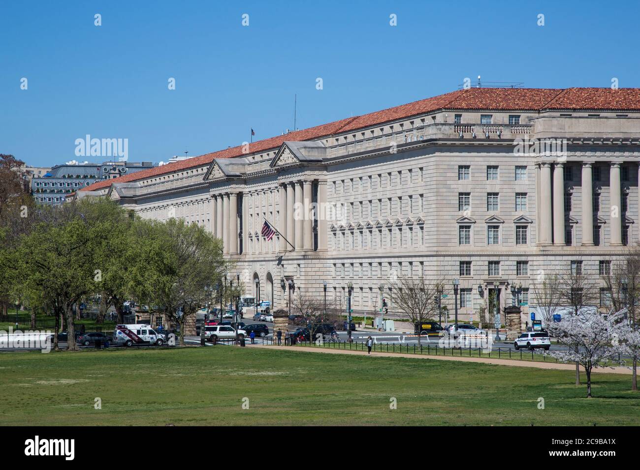 Washington DC, Stati Uniti. Dipartimento del Commercio, Herbert C. Hoover edificio federale. Foto Stock