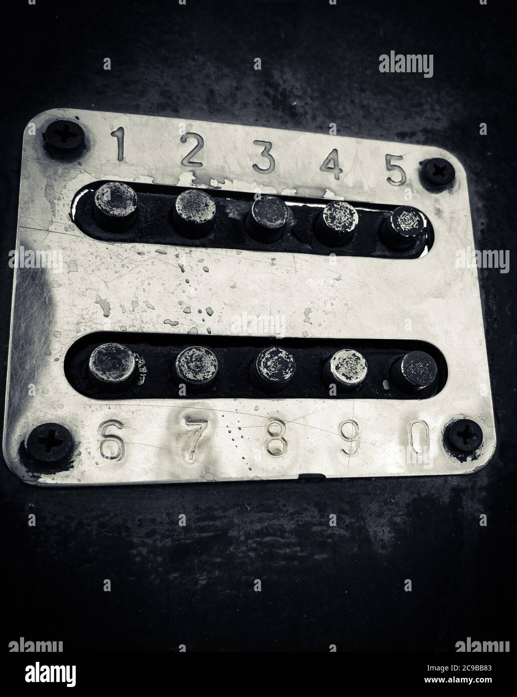 il blocco combinato a pulsante Foto Stock