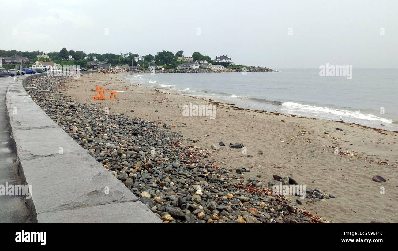 North Hampton Beach dopo la tempesta, Hampton, NH, USA Foto Stock