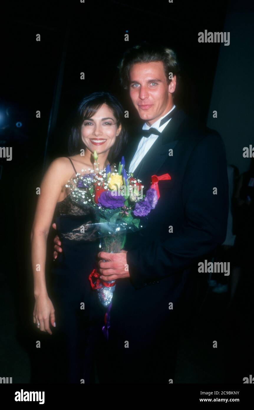 Beverly Hills, California, USA 14 Febbraio 1996 attrice Vanessa Marcil e attore Ingo Rademacher partecipano al 12° Annual soap Opera Digest Awards il 14 Febbraio 1996 al Beverly Hilton Hotel di Beverly Hills, California, USA. Foto di Barry King/Alamy Stock foto Foto Stock