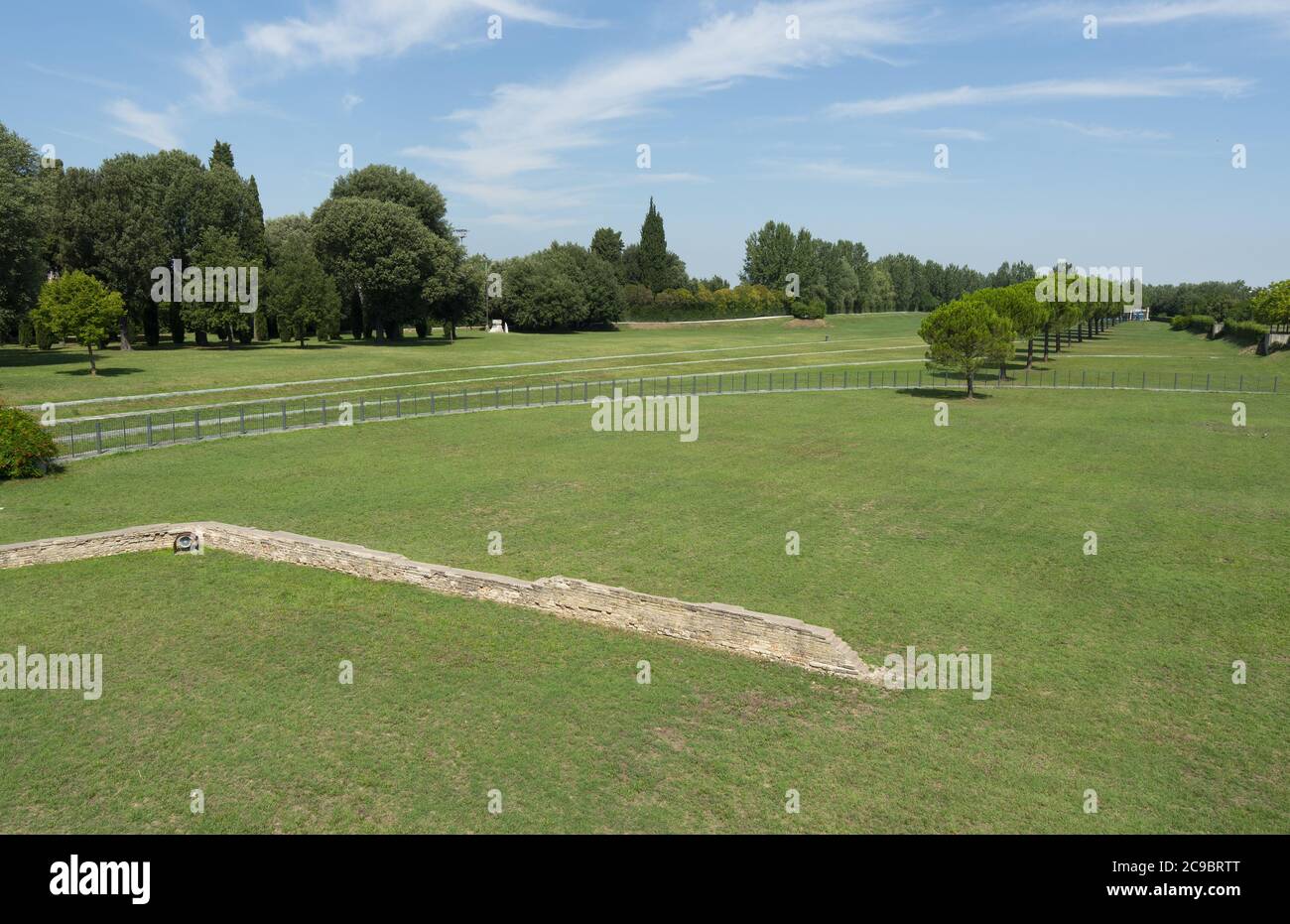 Vista panoramica sul parco Teodorico di Ravenna Foto Stock