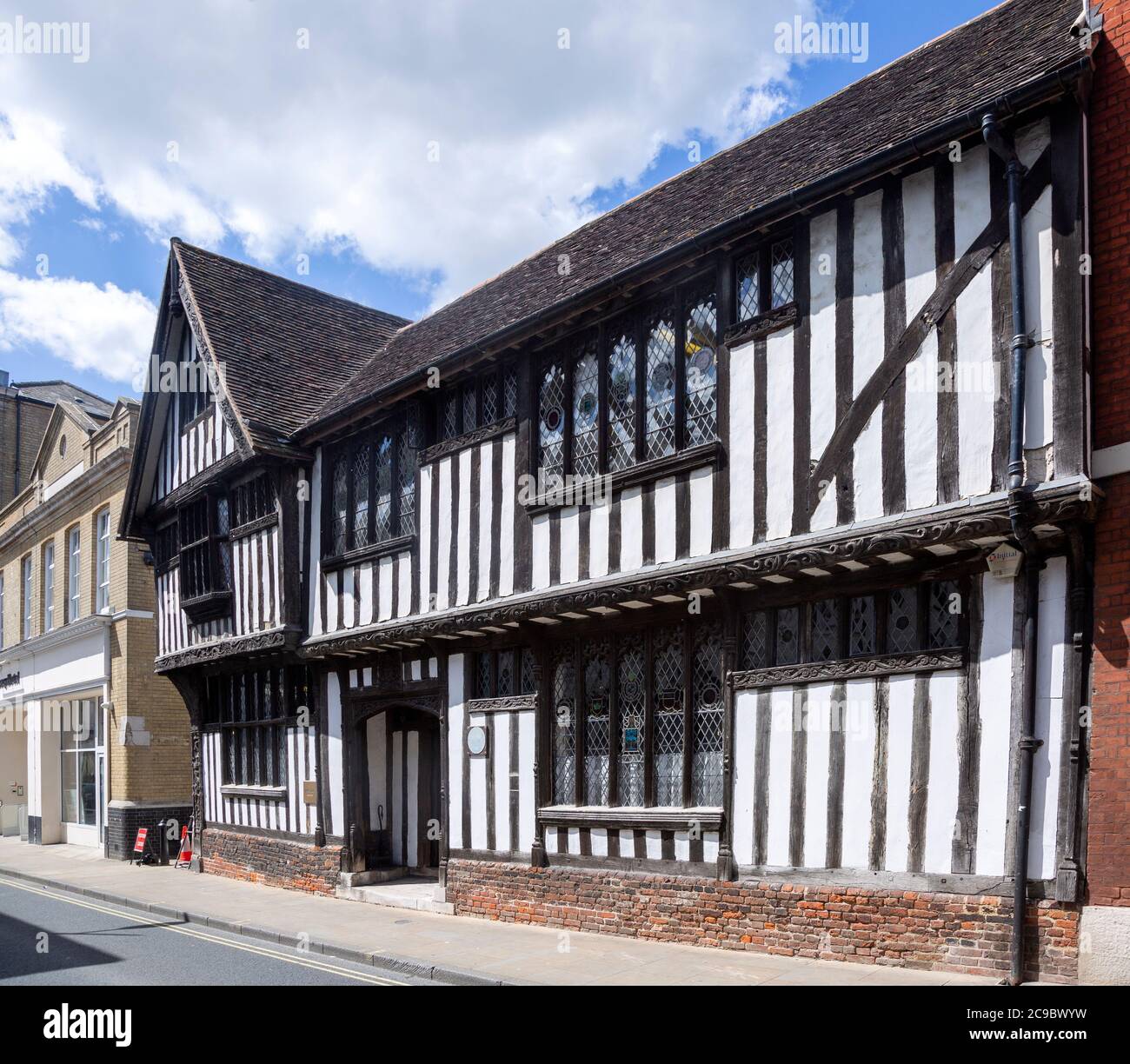 Storica Oak House a graticcio in Northgate Street, Ipswich, Suffolk, Inghilterra, UK Jackamans solicitors Foto Stock