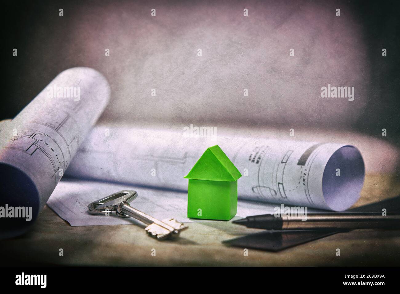 progetto immobiliare, casa verde, ecologia, performance energetica Foto Stock