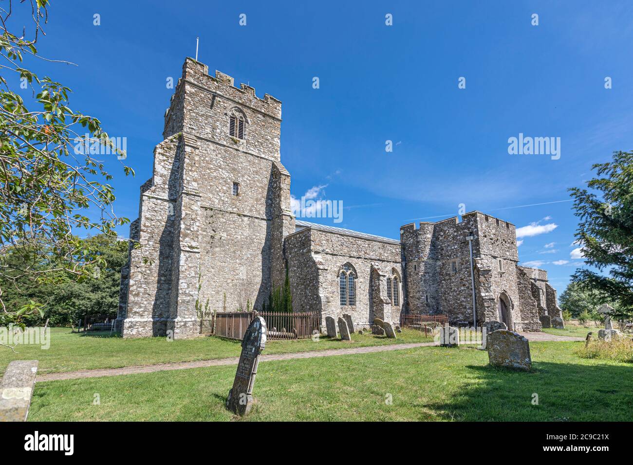 Chiesa di San Giorgio, Ivychurch, Kent. Foto Stock