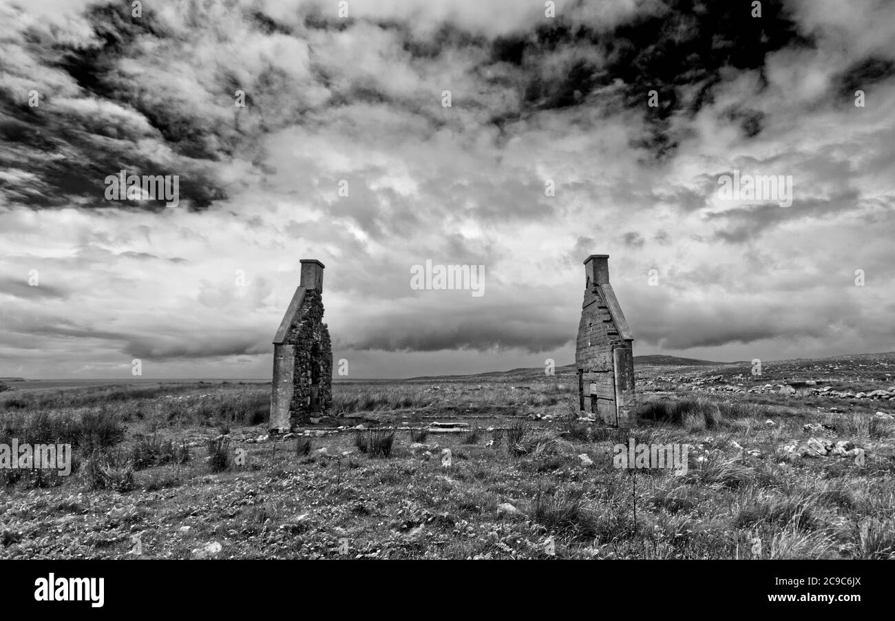 rovinato croft a Slaggan, Wester Ross Foto Stock