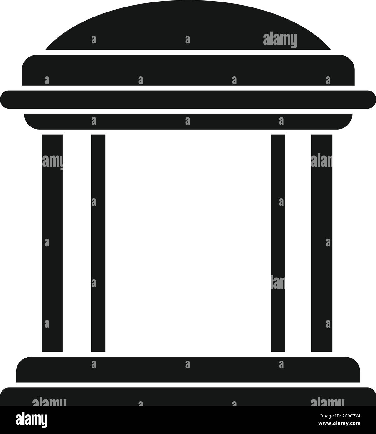 Icona gazebo della casa. Semplice illustrazione di casa gazebo vettore icona per web design isolato su sfondo bianco Illustrazione Vettoriale