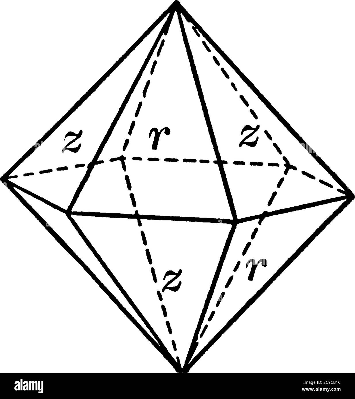 Il quarzo è un minerale composto da atomi di silicio e ossigeno, disegno di linee vintage o illustrazione di incisione. Illustrazione Vettoriale