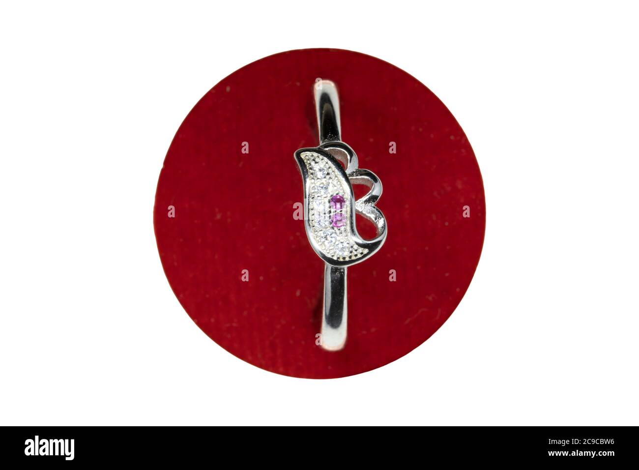 Anello design, due pietre Pink Diamond designer di pesce anello per donne e ragazze ( nuove immagini di gioielli ) Foto Stock
