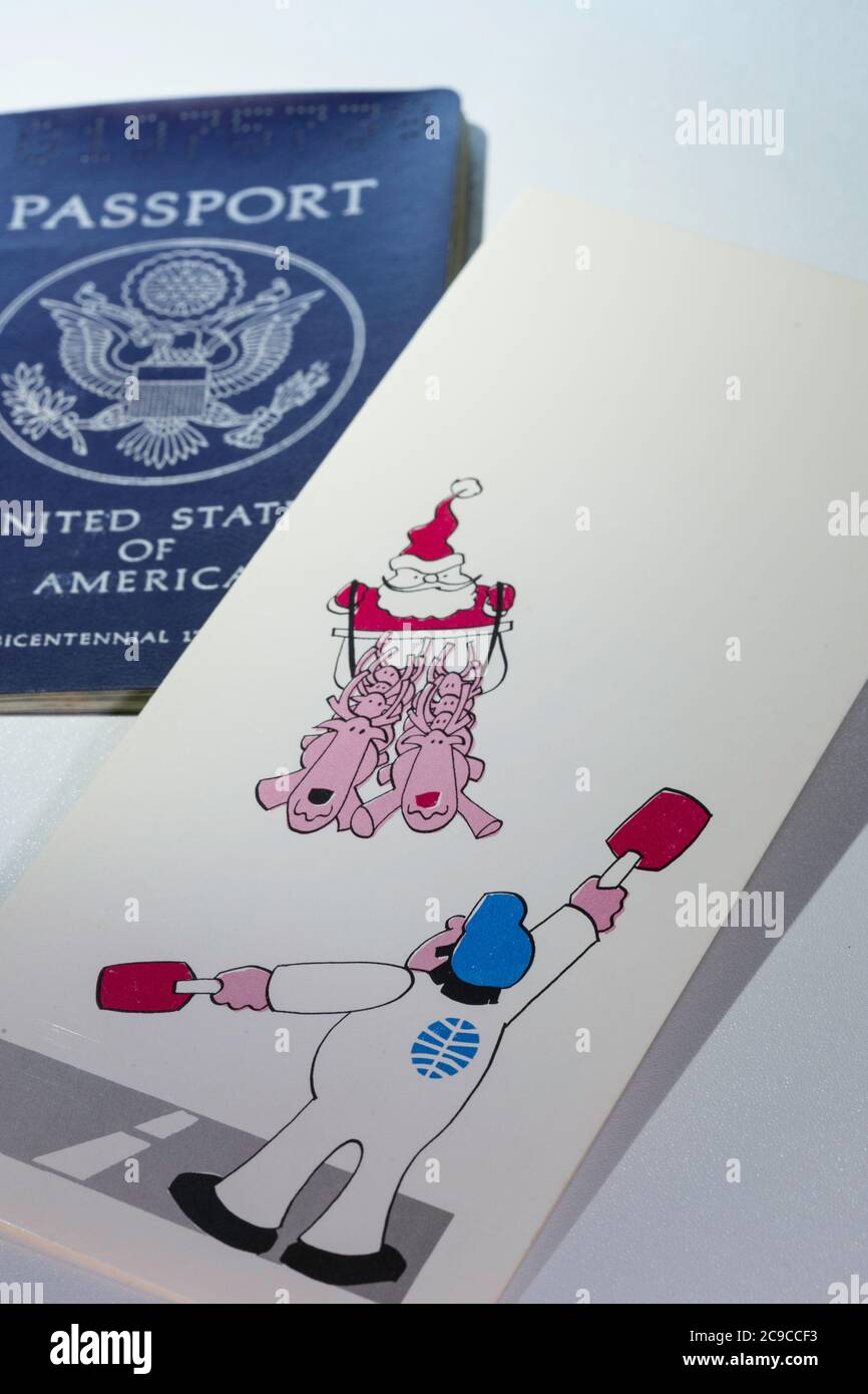 Cimeli vintage pan American Airways, USA Foto Stock