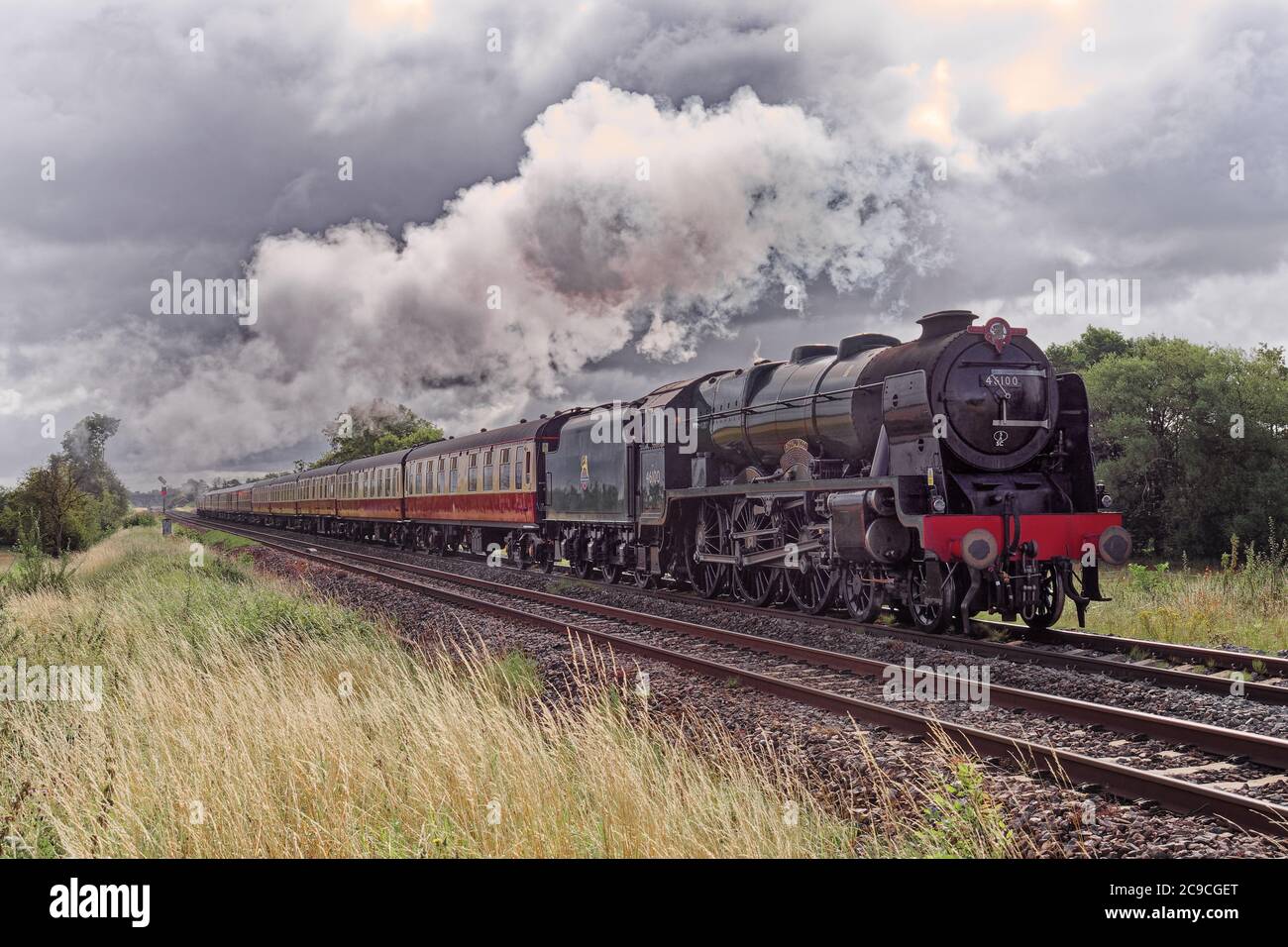 46100 'Royal Scot' prende il 'English Riviera Express' Foto Stock