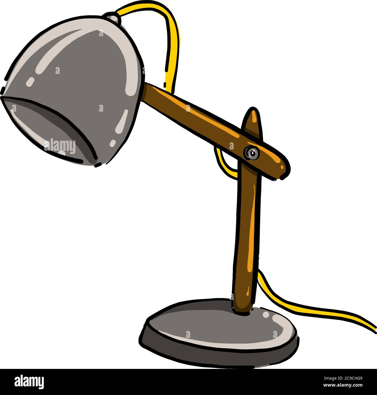 Lampada da notte, illustrazione, vettore su sfondo bianco Illustrazione Vettoriale