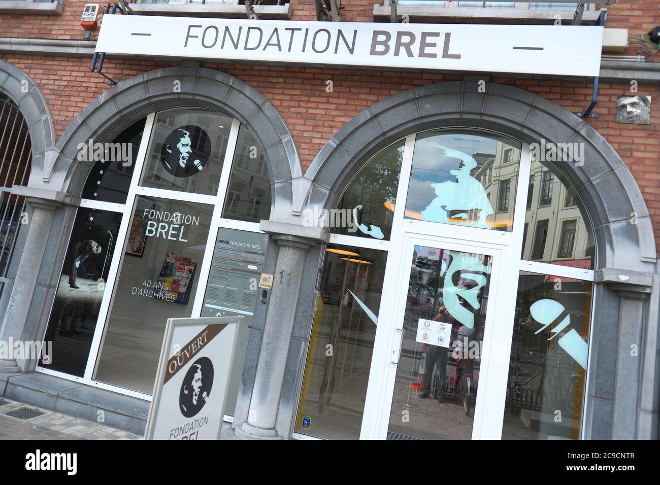 Bruxelles, Belgio - la Fondazione Brel celebra la vita del famoso cantante, poeta e attore belga Jacques Brel Foto Stock