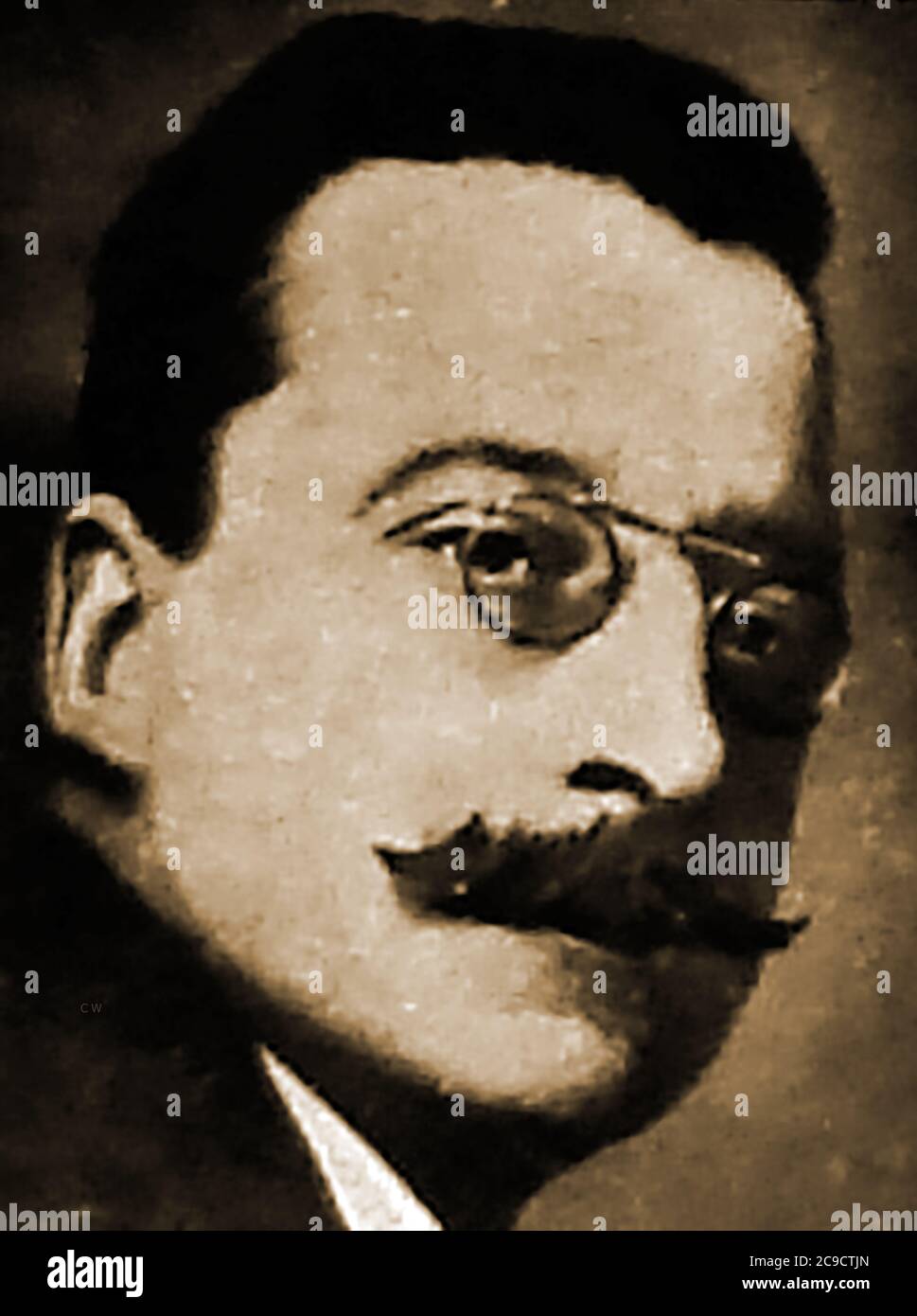 Consiglio del Trattato - Anglo-Irlandese (creazione della Repubblica Irlandese, 6 dicembre 1921) - Ritratto di Arthur Griffith (talvolta chiamato Michael e (in irlandese) come Art Seosamh Ó Gríobhtha) - 1871-1922 - fondò il partito politico Sinn Féin ed era uno scrittore, editore di giornali e politico irlandese. Foto Stock