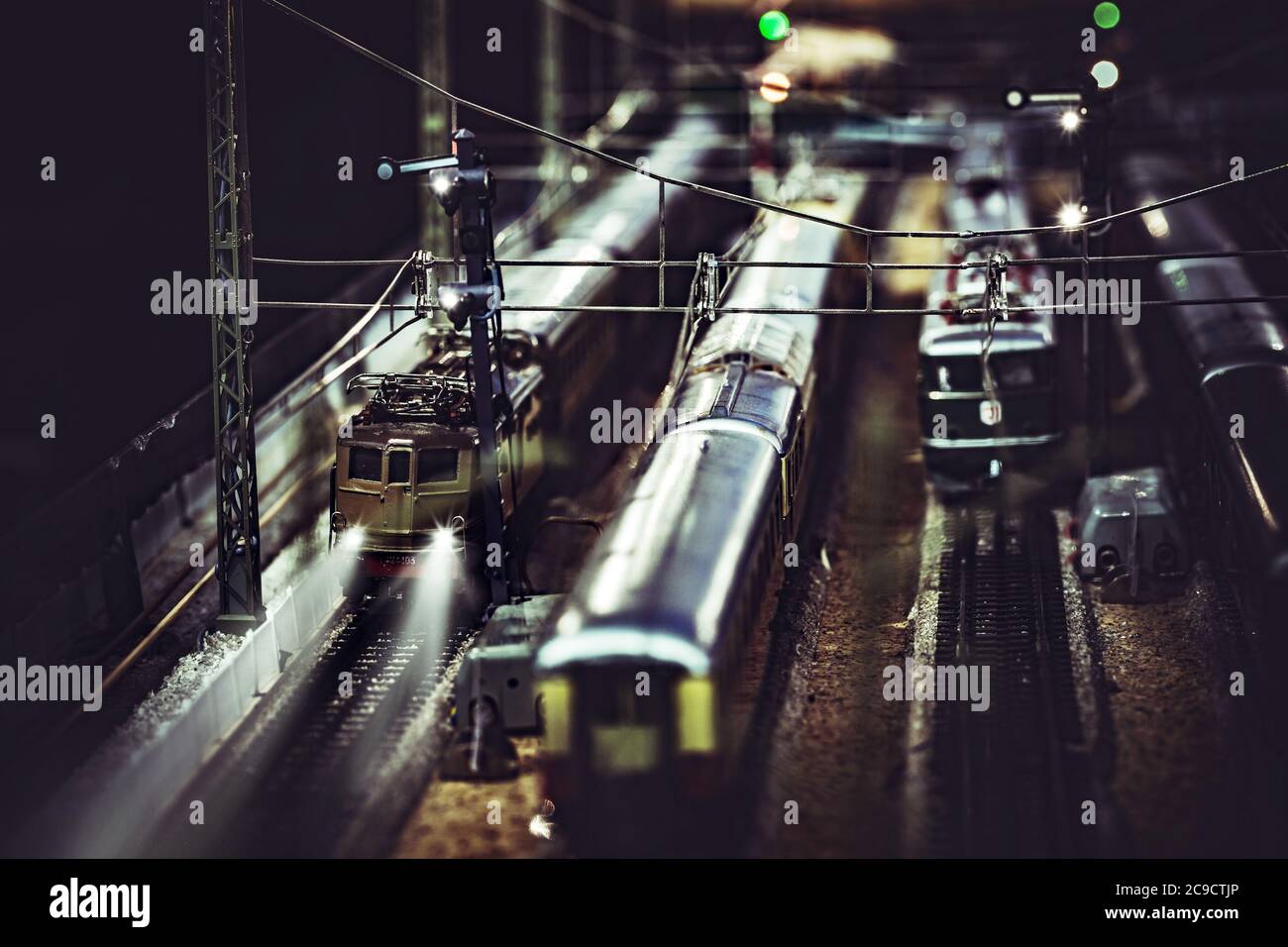 Stazione ferroviaria - Diorama - primo piano Foto Stock