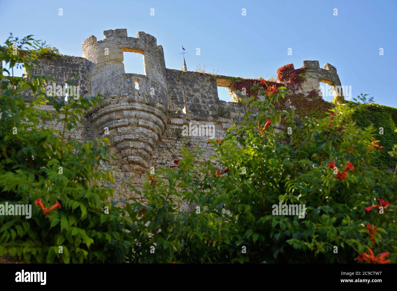 Chateau a Montreal Bellay Maine-et-Loire Francia Foto Stock
