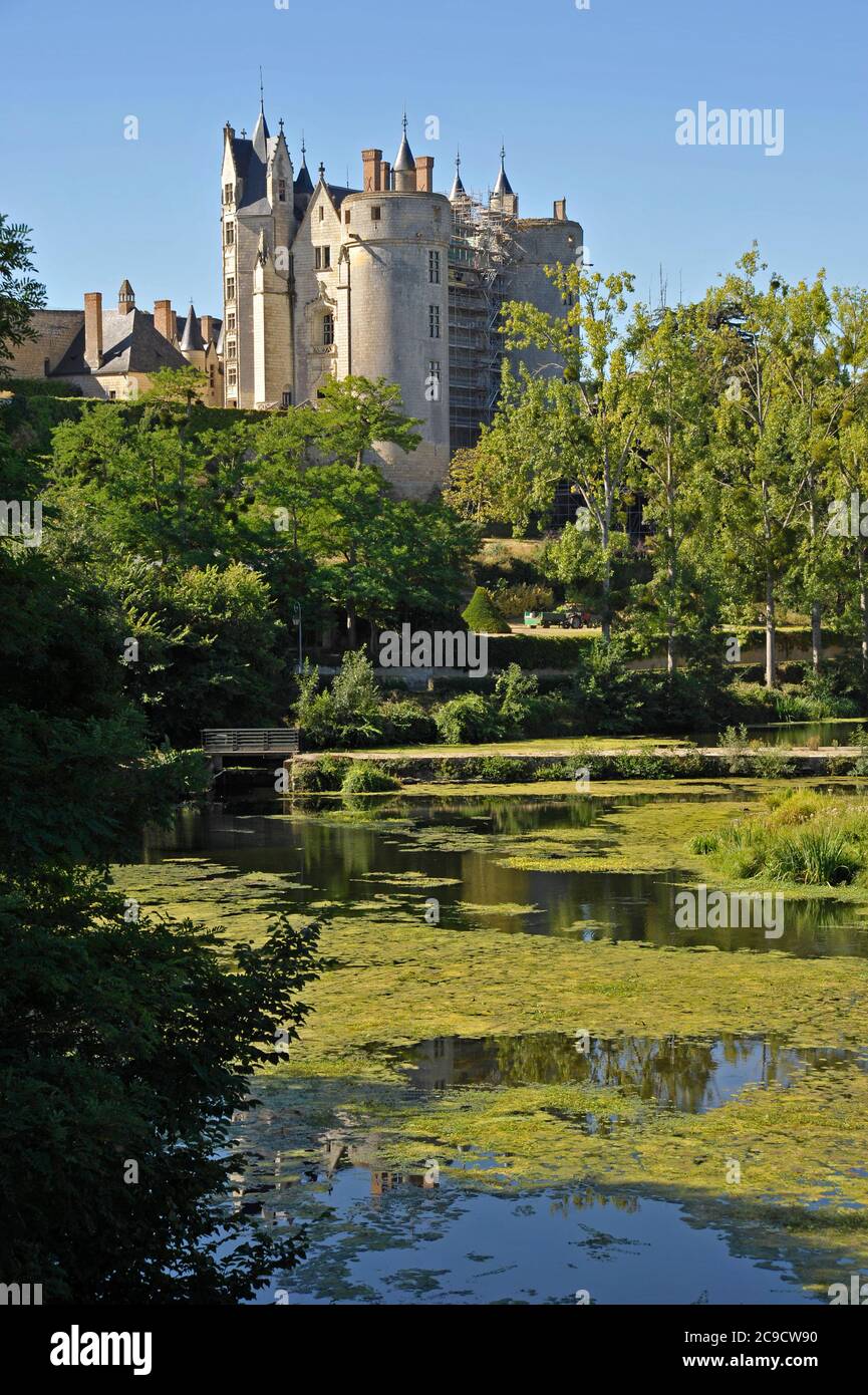 Chateau a Montreal Bellay Maine-et-Loire Francia Foto Stock