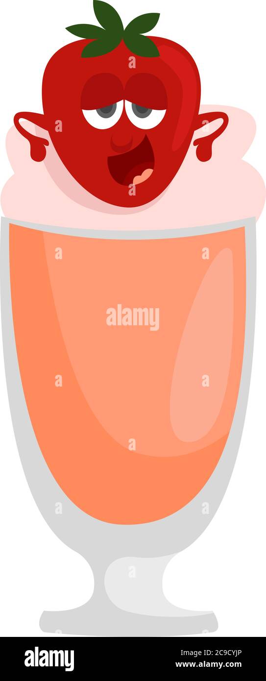 Cocktail freddo, illustrazione, vettore su sfondo bianco Illustrazione Vettoriale