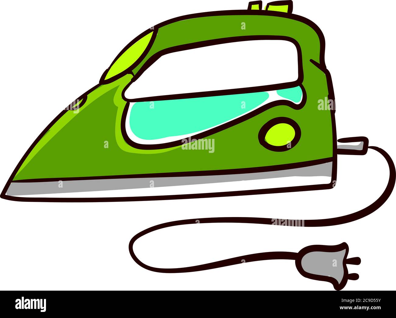 Ferro verde, illustrazione, vettore su sfondo bianco Illustrazione Vettoriale