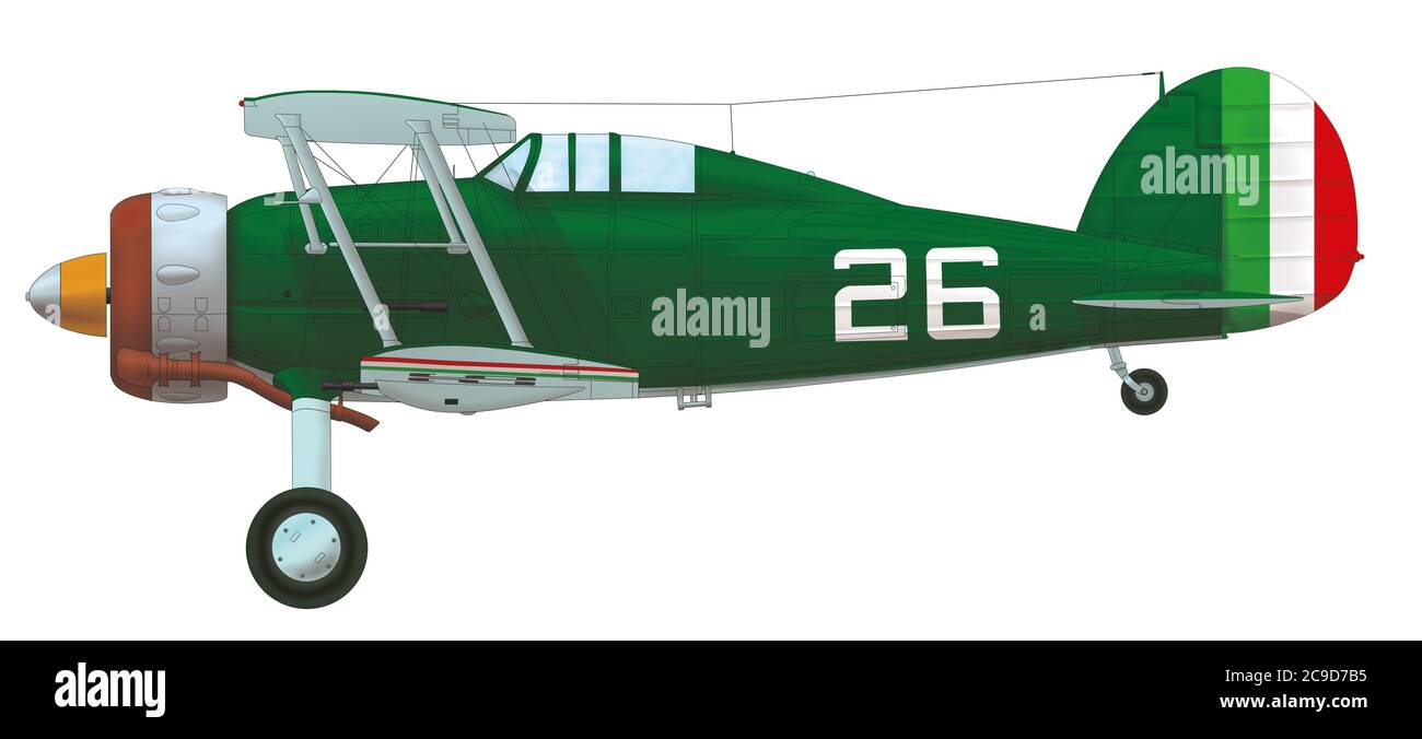 Gloster Gladiator Mk i del 1° Squadrone del corpo aereo irlandese, alla fine degli anni '30 Foto Stock