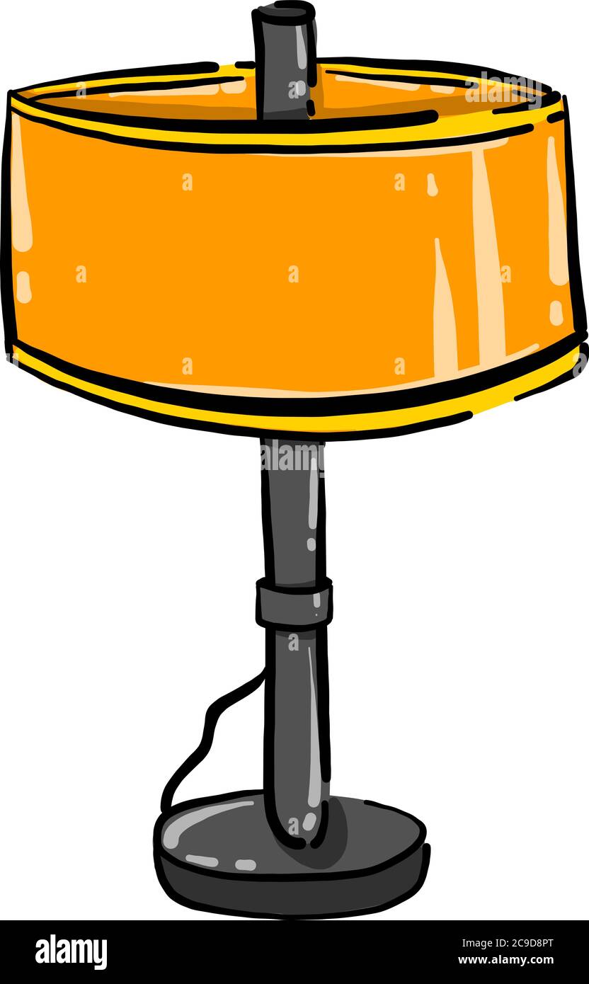 Lampada da notte, illustrazione, vettore su sfondo bianco Illustrazione Vettoriale