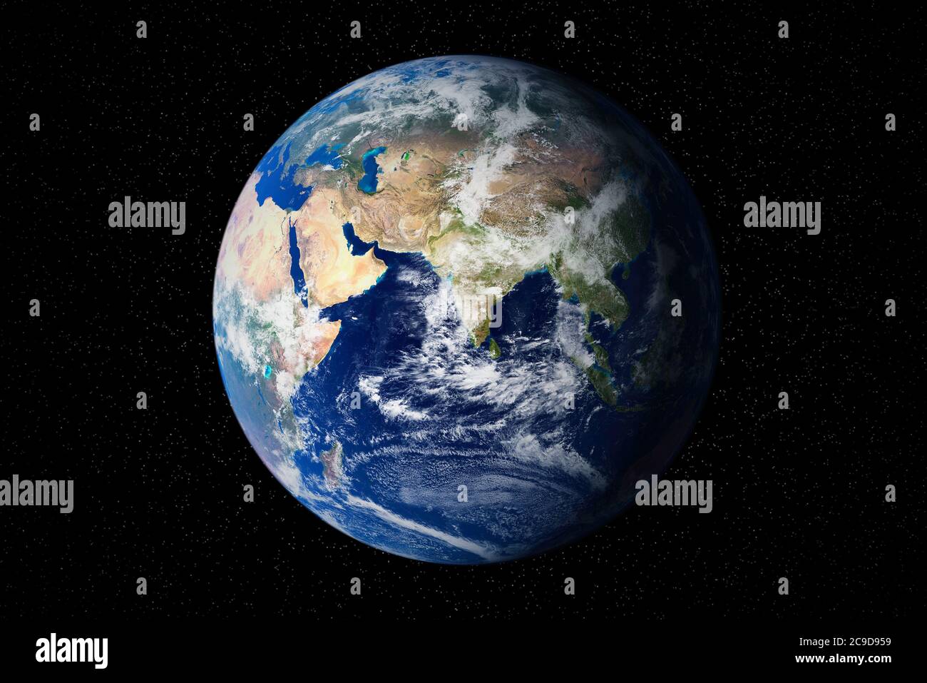 Globo terrestre nello spazio esterno. Elementi di questa immagine forniti  dalla NASA Foto stock - Alamy